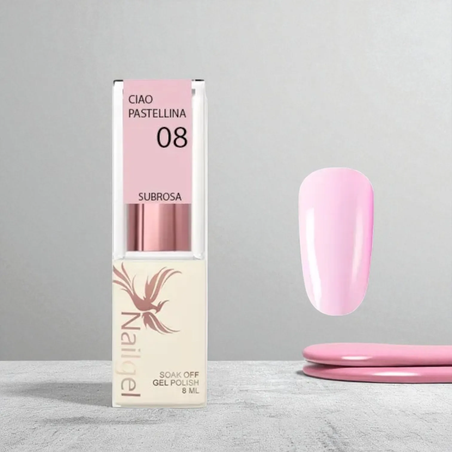 Nailgel Ciao Pastellina 08 - Subrosa gél lakk 8ml