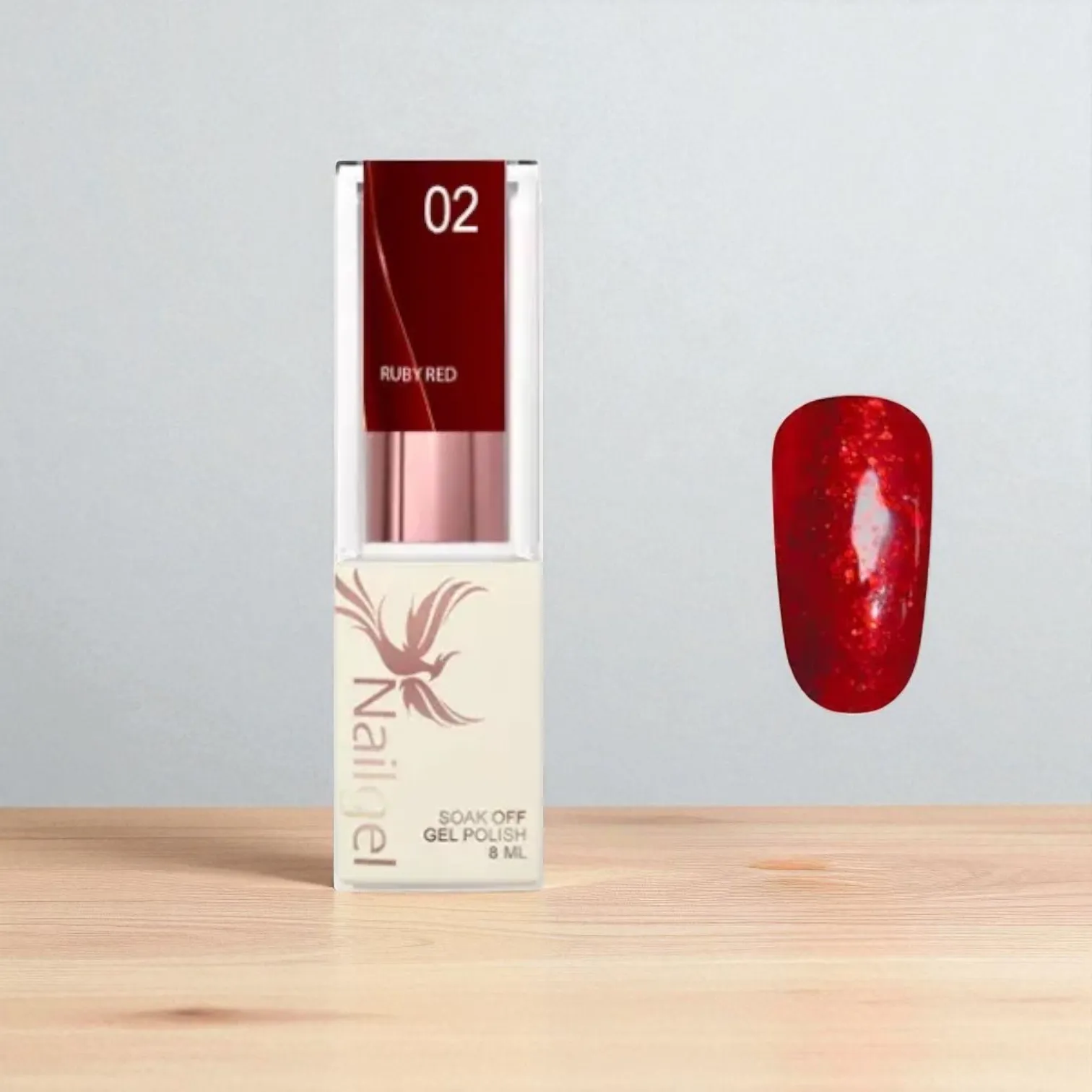 Nailgel Ruby Red 02 gél lakk 8ml