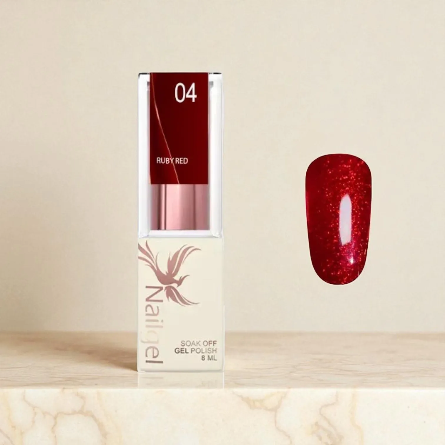 Nailgel Ruby Red 04 gél lakk 8ml