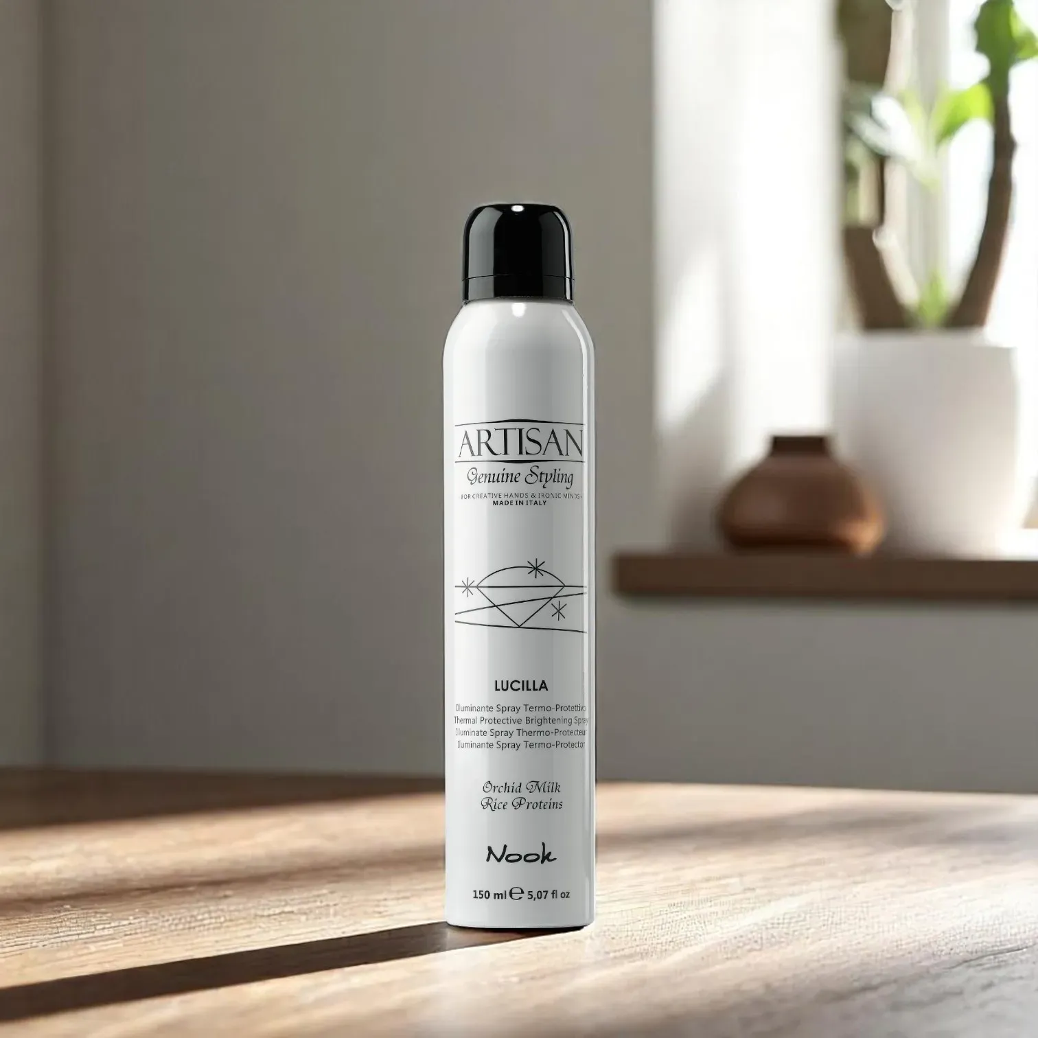 Nook Artisan Lucilla ragyogást adó hővédő spray 150ml
