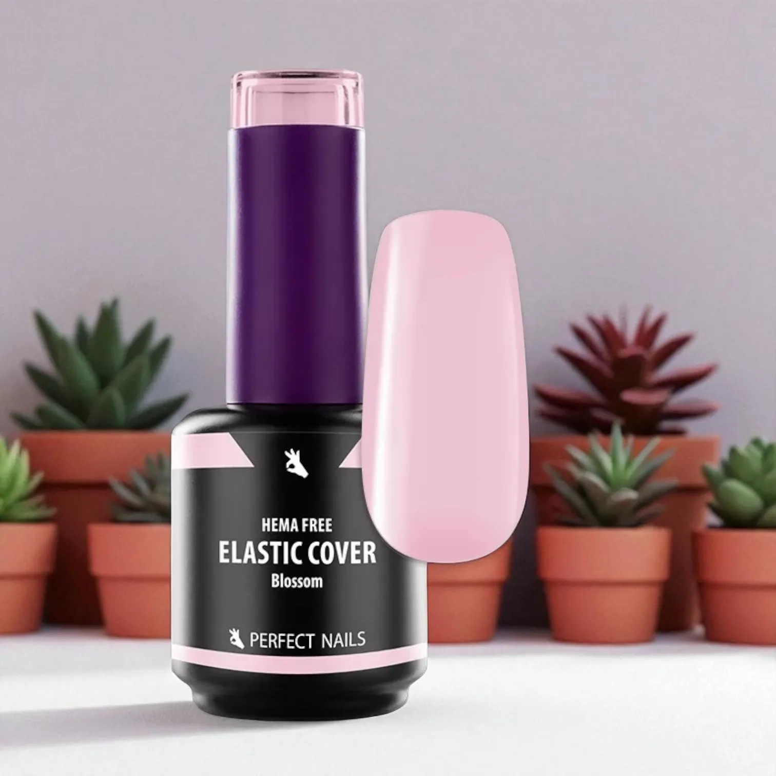 Perfect Nails Elastic Cover Base Gel Hema Free gél lakk alap 15ml - Blossom