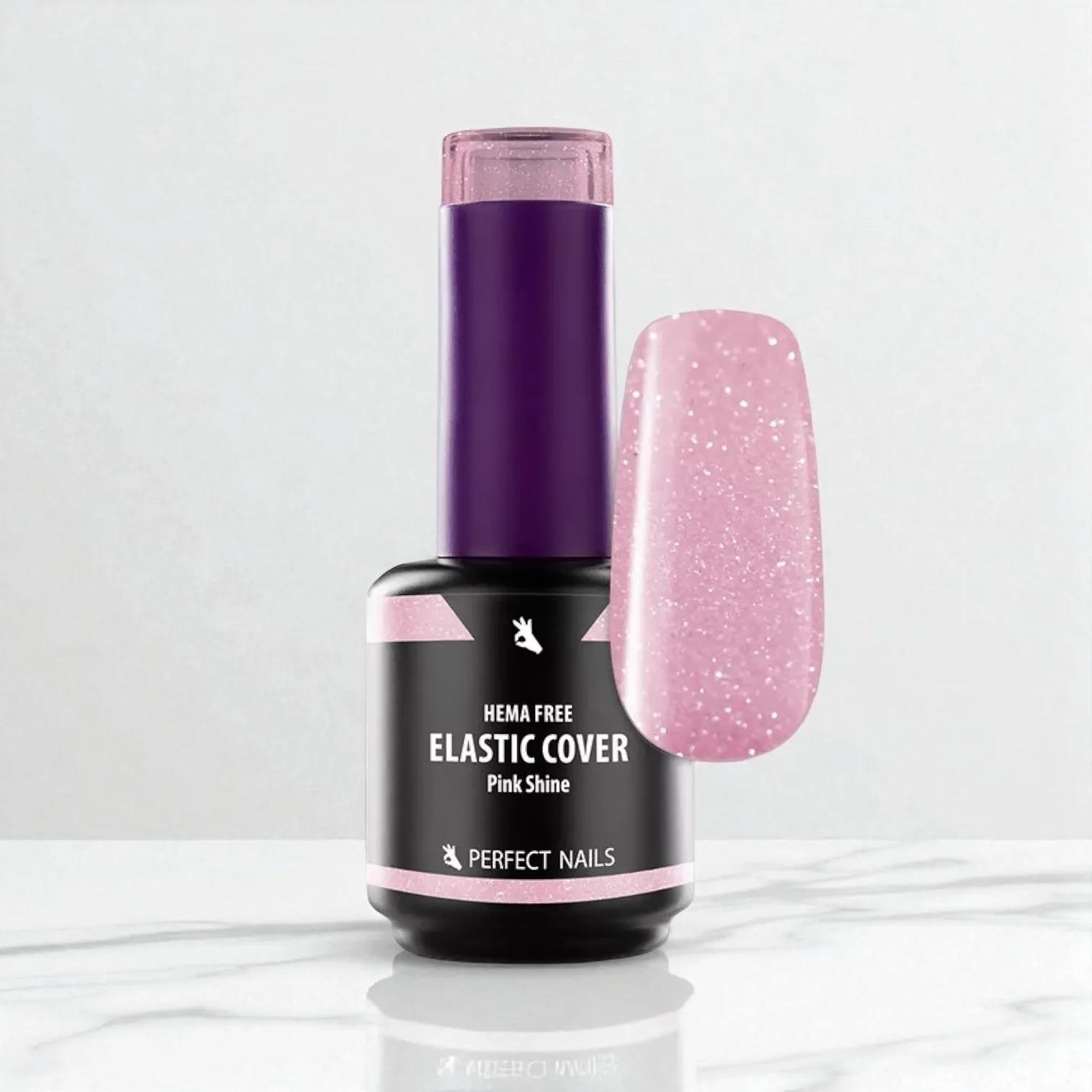 Perfect Nails Elastic Cover Base Gel Hema Free gél lakk alap 15ml - Pink Shine