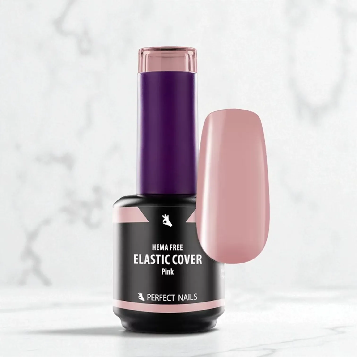 Perfect Nails Elastic Cover Base Gel Hema Free gél lakk alap 15ml - Pink