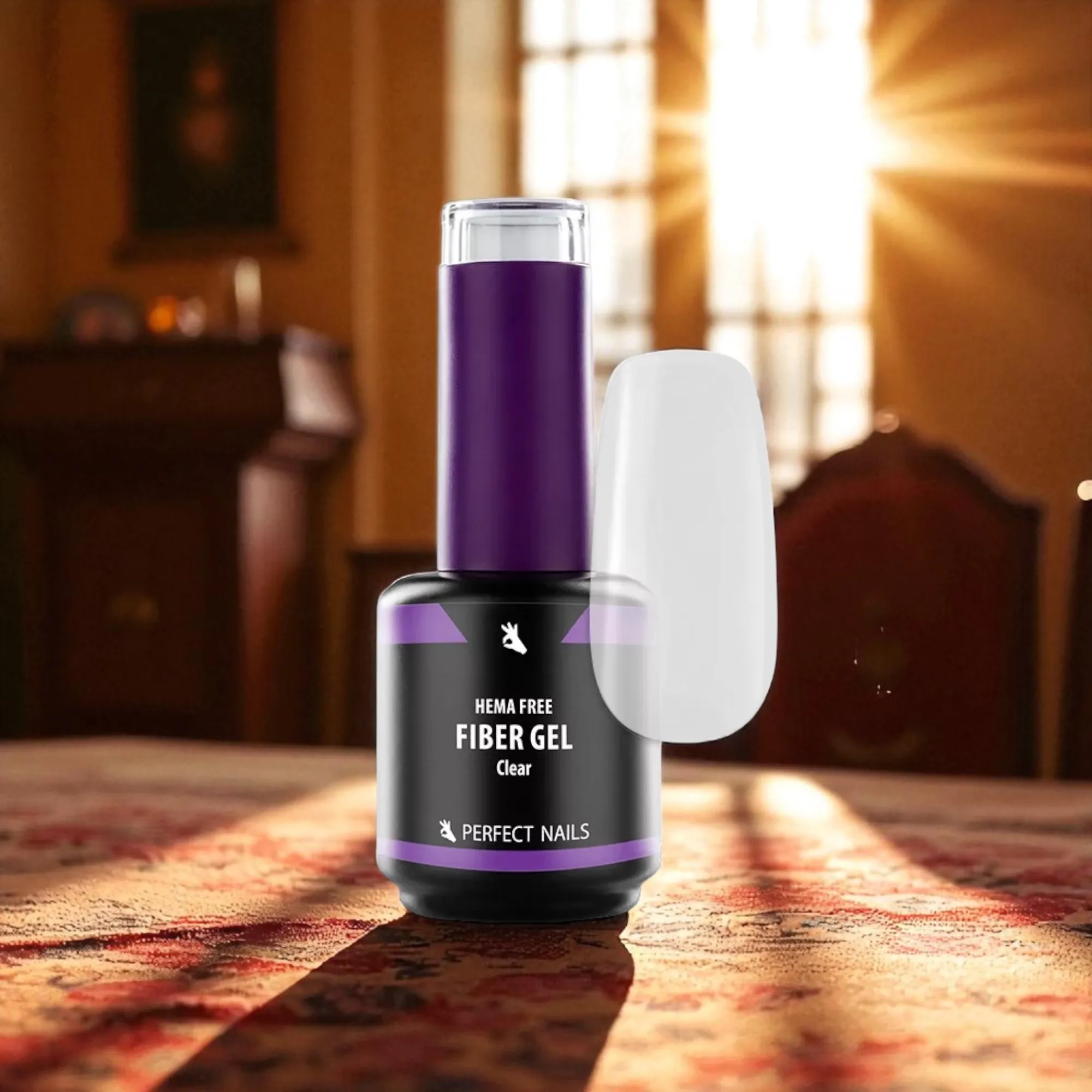 Perfect Nails Fiber Vitamin Base Gel Hema Free erősített gél lakk alap 15ml - Clear