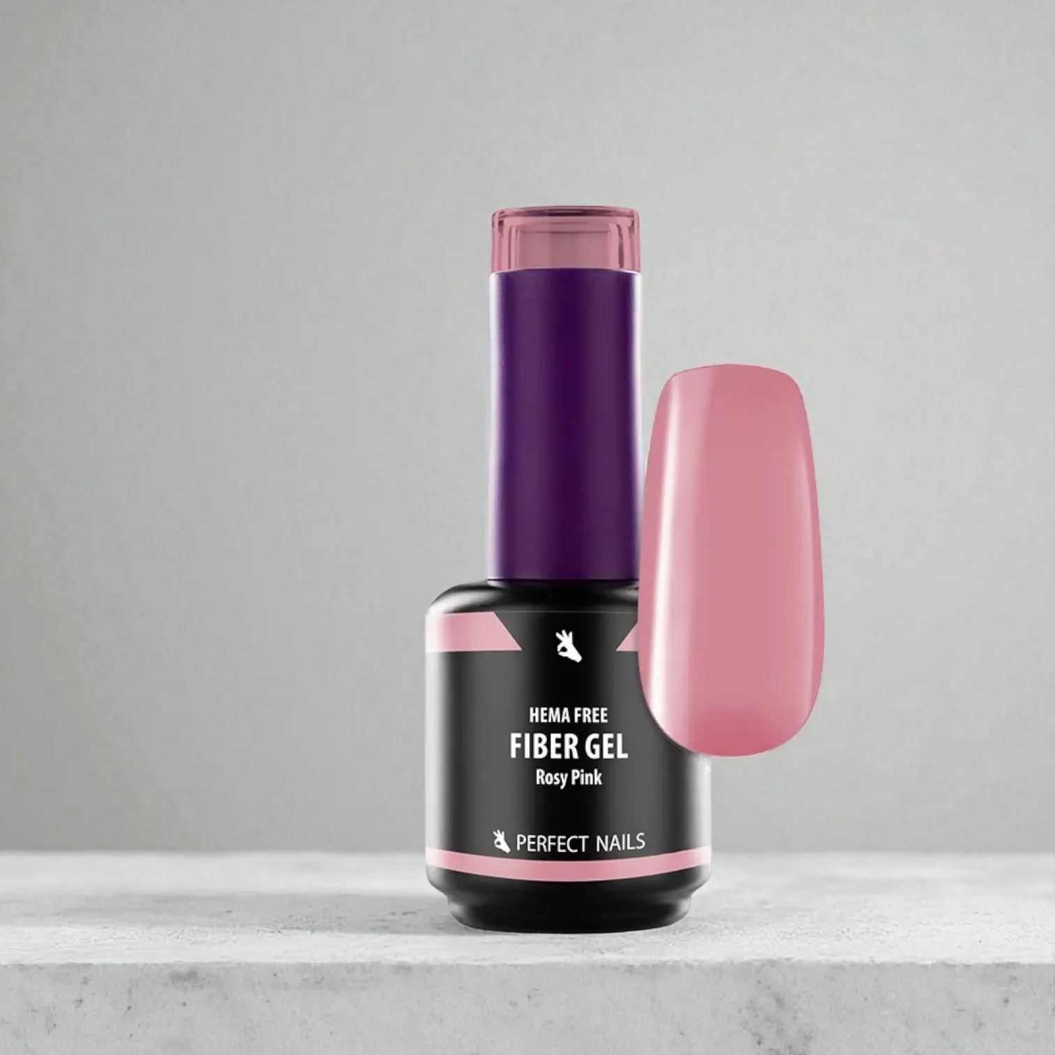 Perfect Nails Fiber Vitamin Base Gel Hema Free gél lakk alap 15ml - Rosy Pink
