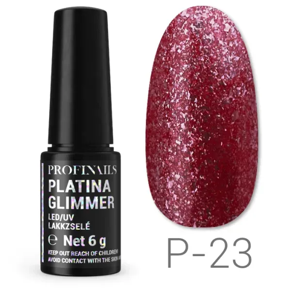Profinails Platina Glimmer lakkzselé 6gr P-23