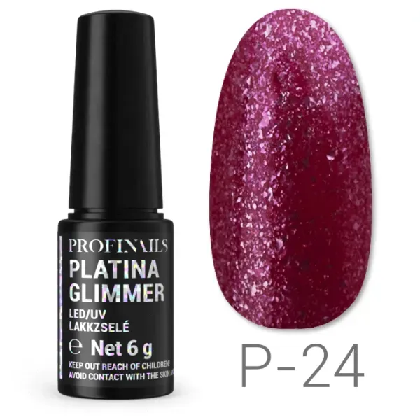Profinails Platina Glimmer lakkzselé 6gr P-24