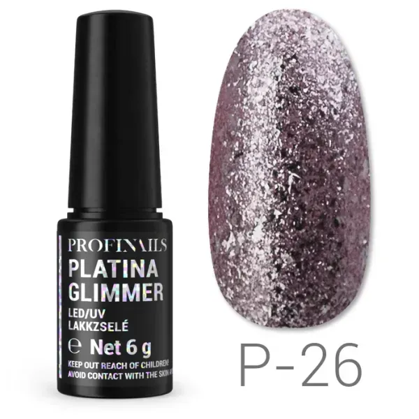Profinails Platina Glimmer lakkzselé 6gr P-26