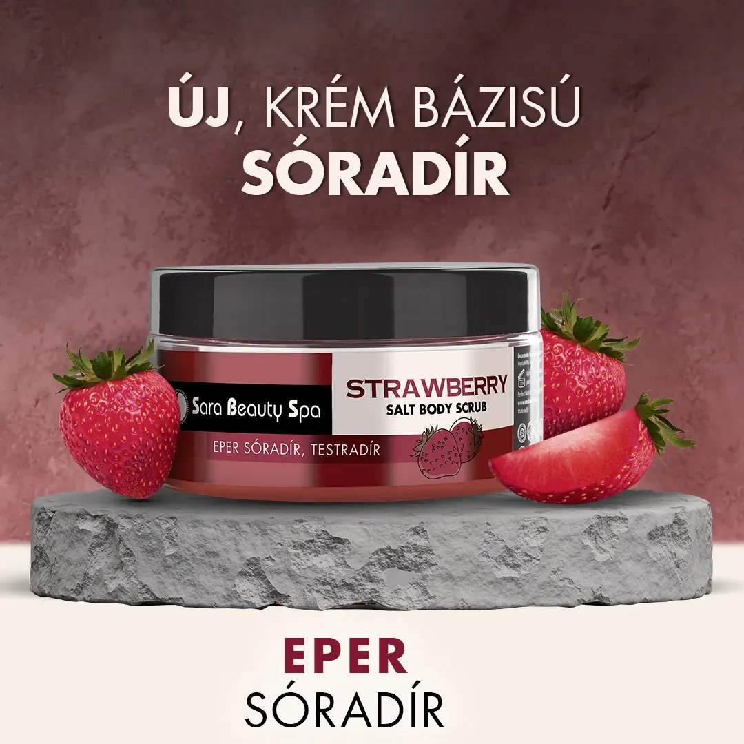 Sara Beauty Spa Bőrradír és Testradír - Eper Sóradír 300ml