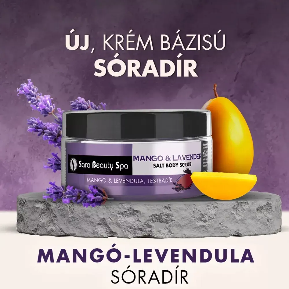 Sara Beauty Spa Bőrradír és Testradír - Mangó-Levendula Sóradír 300ml