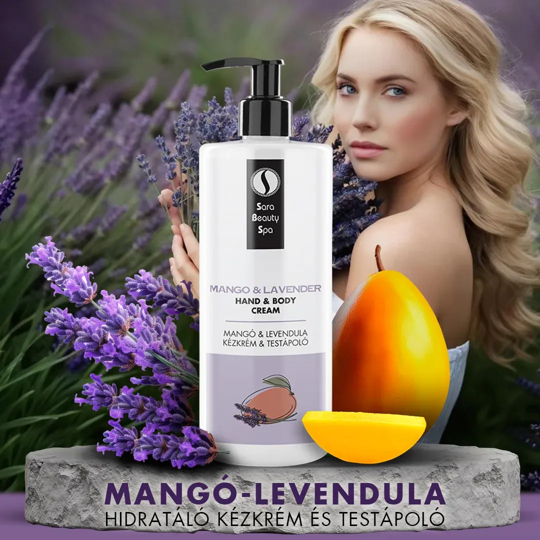 Sara Beauty Spa Hidratáló kézkrém és testápoló - Mangó és Levendula 500ml